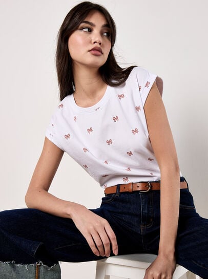 Bow Print T-Shirt