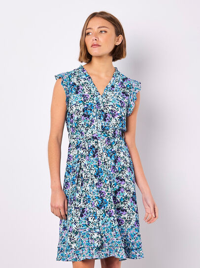 Ditsy Floral Ruffle Mini Dress