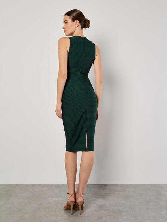 Bodycon Bandage Midi Dress, Green, large