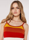 Striped Bodycon Midi Dress, Orange, large