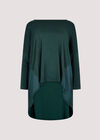 Chiffon Panel Jersey Top, Green, large
