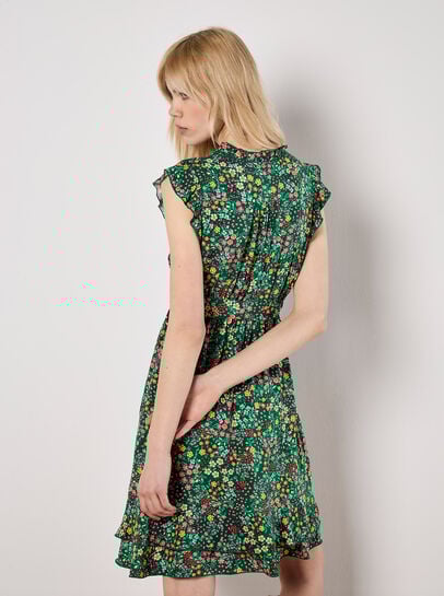 Ditsy Floral Ruffle Mini Dress