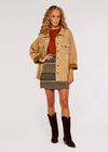 Aztec Jacquard Mini Skirt, Khaki, large