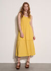 Embroidered Floral Tiered Maxi Dress, Mustard, large