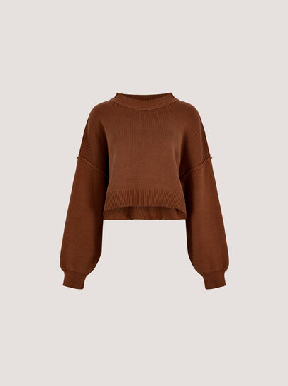 Ribbed Knit Cropped Jumper