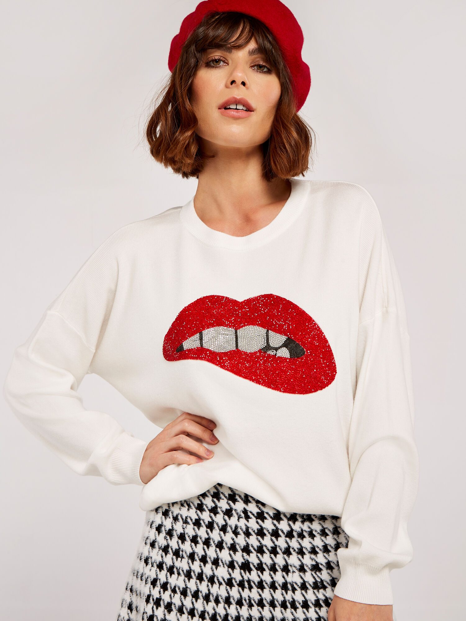 Sequin shop lips sweater