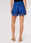 Scallop Lace Shorts, Blue, large