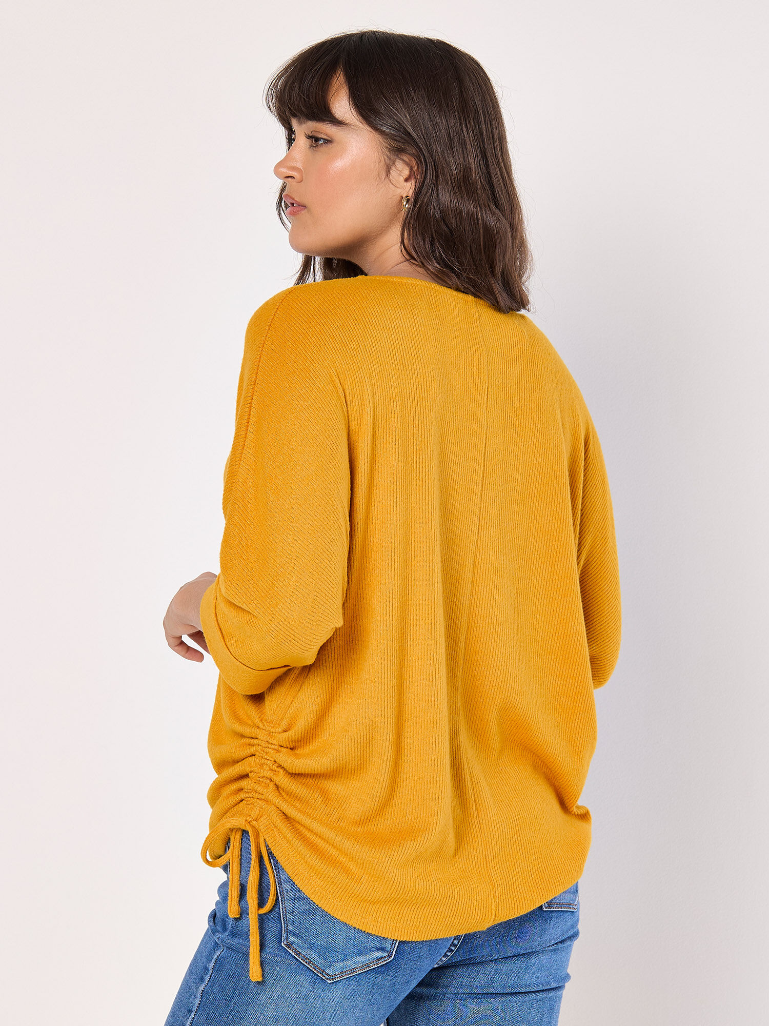 mustard batwing top