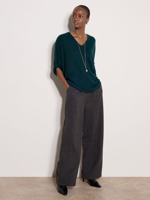 Soft Touch Oversized Batwing Top, Green, large