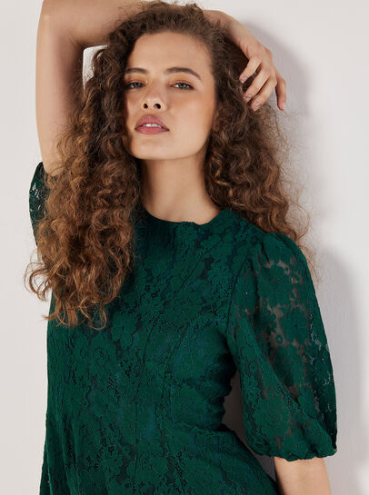 Floral Lace Skater Mini Dress
