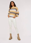 SpaceDye Stripe Fisherman Jumper, Mustard, large