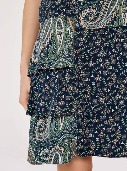 Paisley Mix-Match Mini Dress