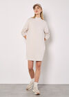 Soft Touch Cocoon Mini Dress, Stone, large