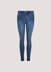 Sienna Glitter Sparkle Skinny Jeans, Navy, large