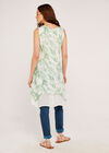 Leaf Print Panel Tunic, Cream, large