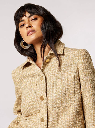 Gold Tweed Tailored Jacket