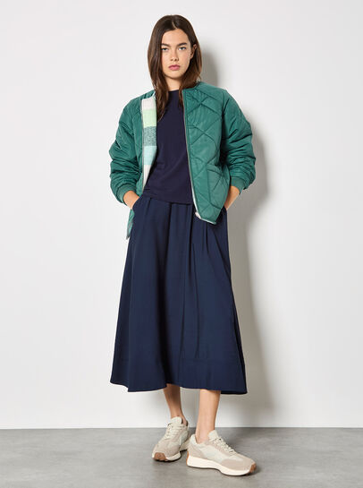 Reversible Check Fleece Quilted Jacket