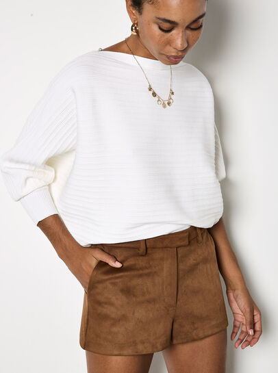 Suede Lined Micro Shorts