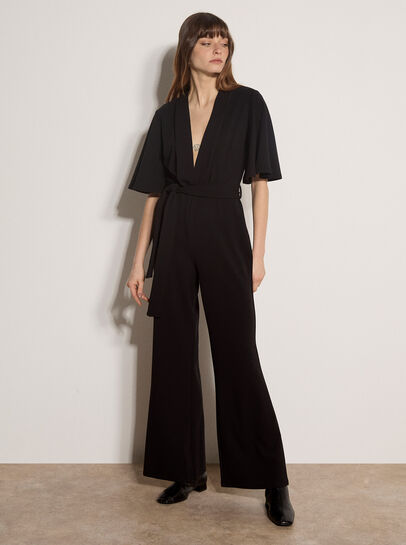 Jersey Crepe Straight-Leg Jumpsuit
