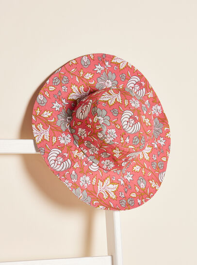 Floral Print Floppy Sun Hat