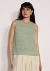 Crinkle Ruffle Chiffon Top, Mint, large