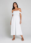 Stripe Bardot Smock Jumpsuit, Blue, large