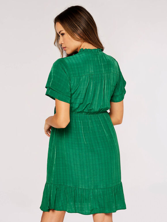 Self Check Mini Dress, Green, large