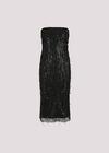 Sequin Fringe Bandeau Mini Dress, Black, large
