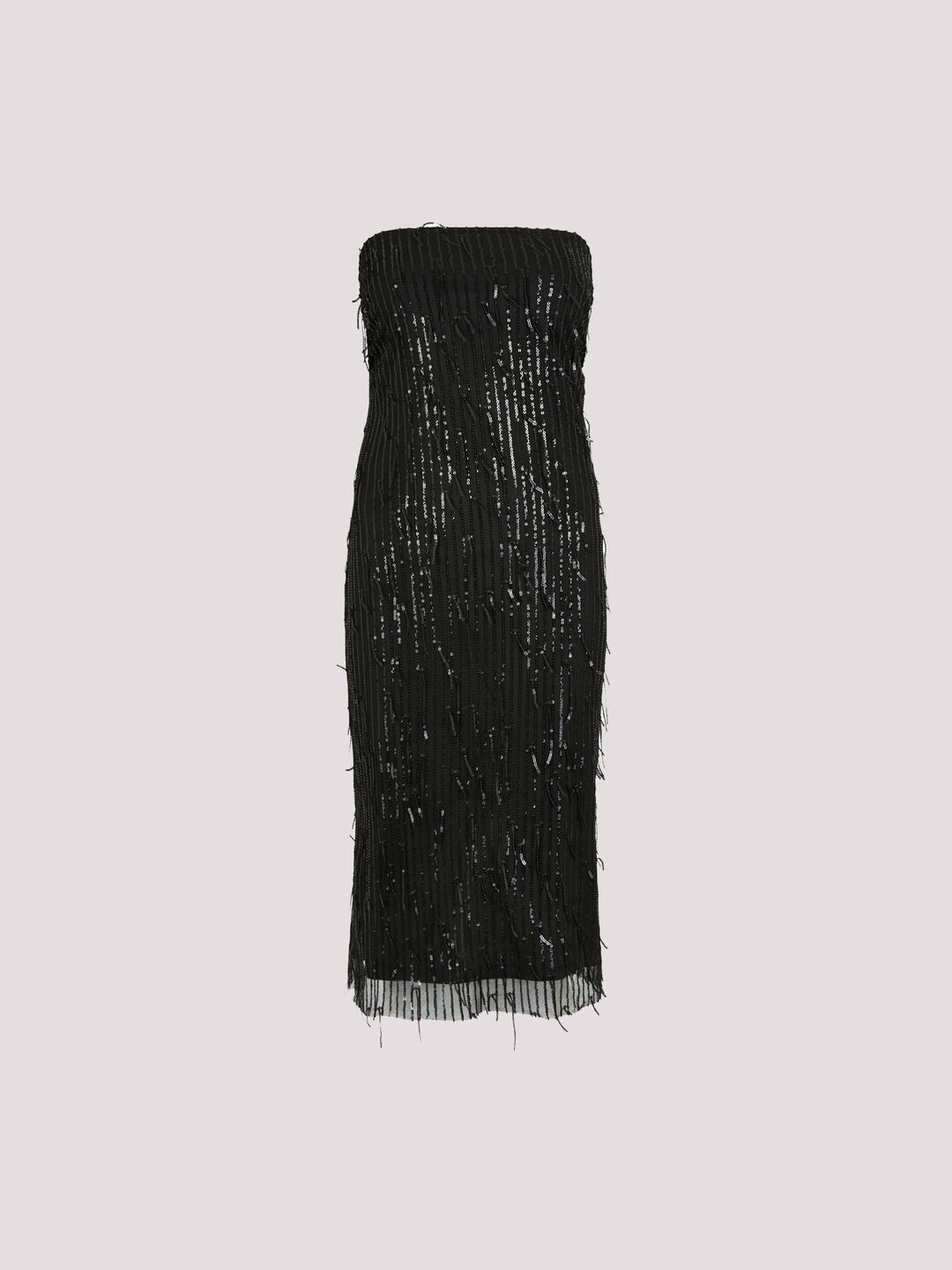 Sequin Fringe Bandeau Mini Dress | Apricot Clothing