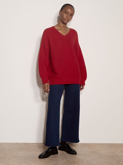 Textured Stitch Oversized Jumper