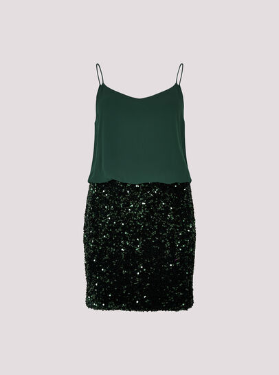 Chiffon Sequin Cami Mini Dress
