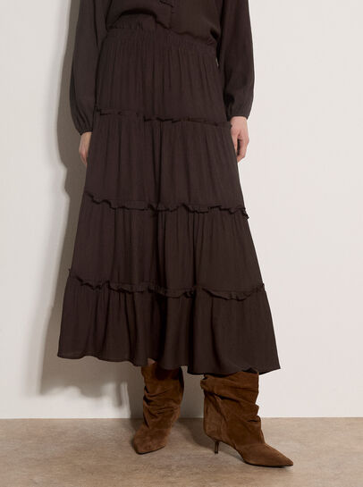 Ruffle Tiered Maxi Skirt