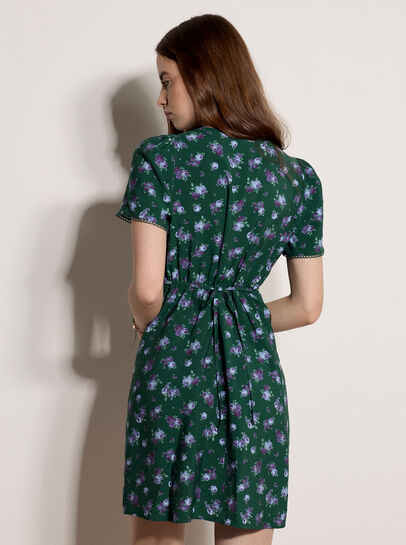 Vintage Floral Mini Tea Dress