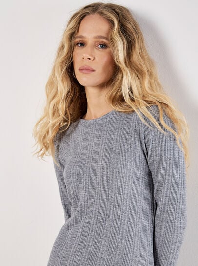 Waffle Knit Swing Mini Dress