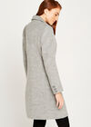Grey Brushed Wool Blend Coat, Grey, large