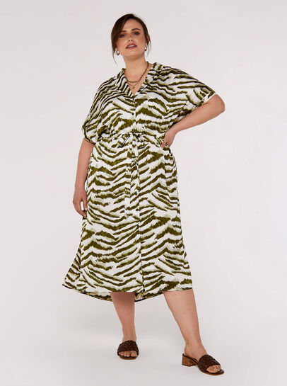 Curve Tiger Midi Dress