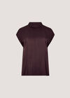 Soft Mock Neck Tank Top, Purple, large