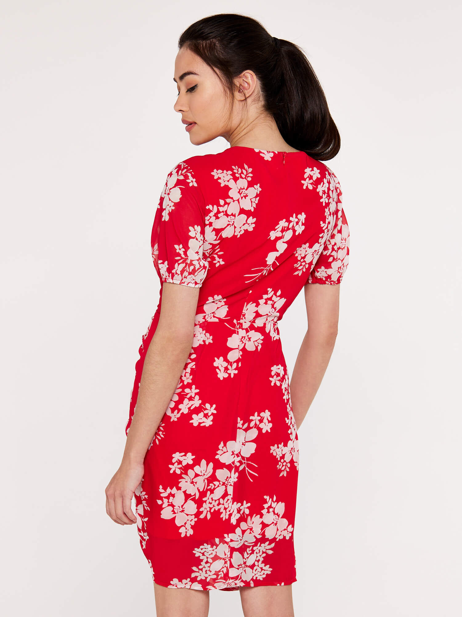 Floral Ruch Dress | Apricot UK
