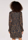 Ornate Paisley Smock Dress, Navy, large