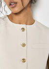 Tailored Waistcoat Top, Stone, large