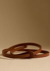 Thin Knotted Belt, Brown, large