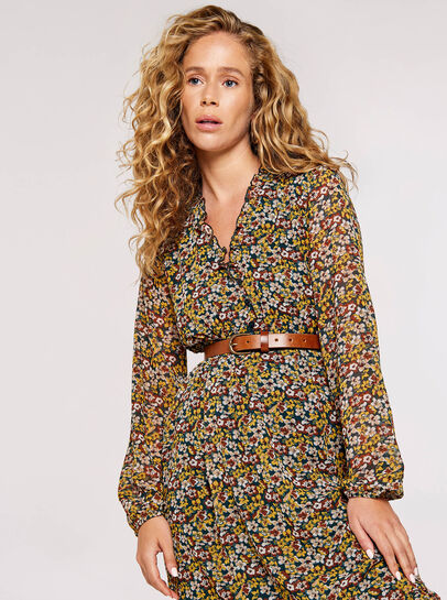 Pansy Ditsy Ruffle Dress