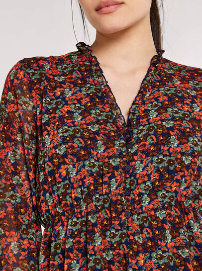 Pansy Ditsy Ruffle Dress