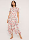 Vintage Floral Midi Dress, Cream, large