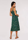Floral Split Sun Midi Dress, Green, large
