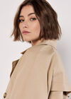 Cropped Trench Coat, Stone, large