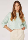 Space Dye Fisherman Knit Jumper, Aqua - Turquoise, large