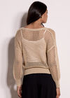 Gold Shimmer Open Knit Jumper, Gold, large