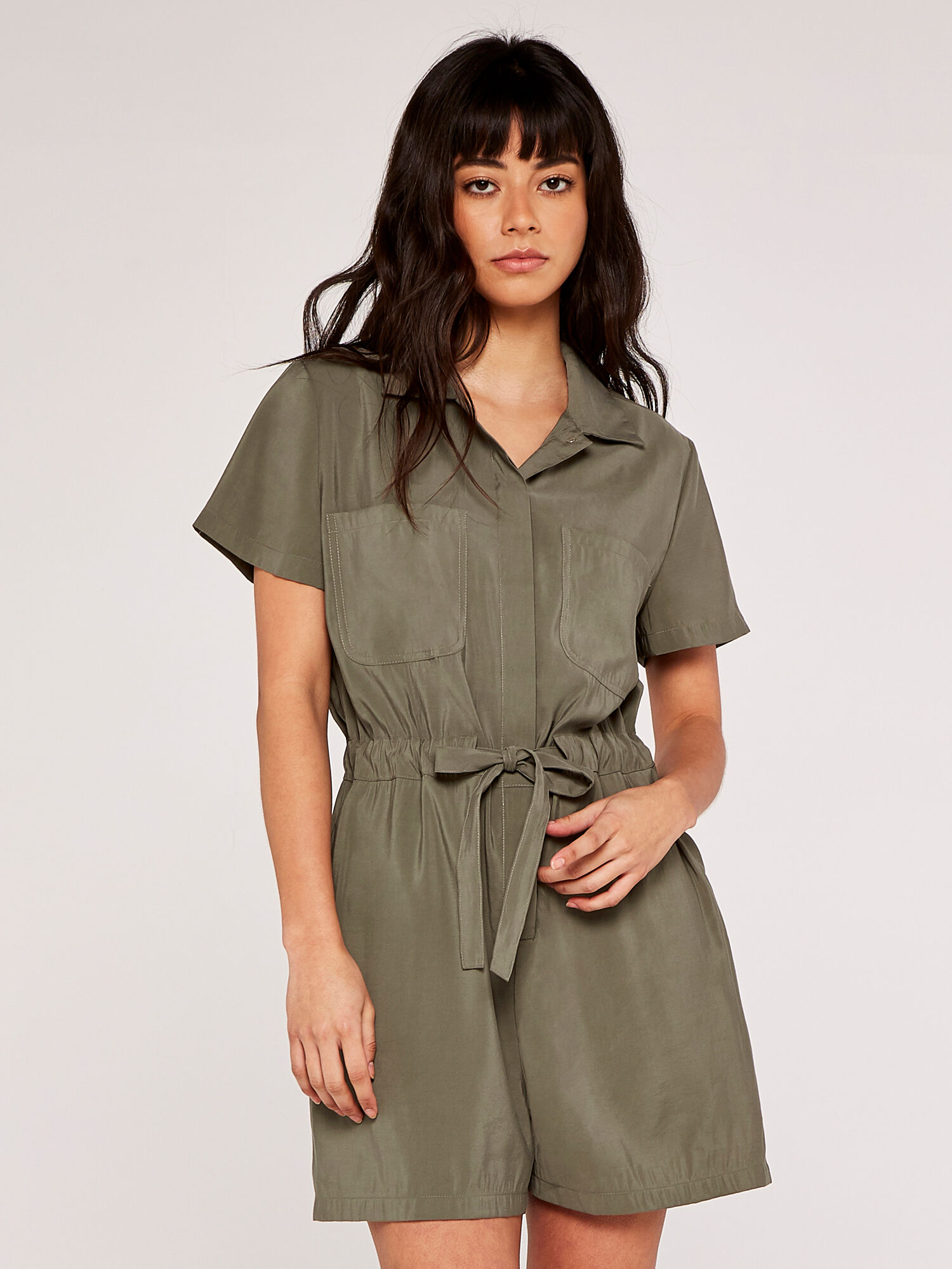 Khaki outlet utility playsuit