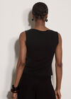 Fine Rib Tank Top, Black, large